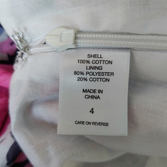 New York & Company 100% Cotton Colorful Floral Skirt Sz 4 - Picture 8 of 9